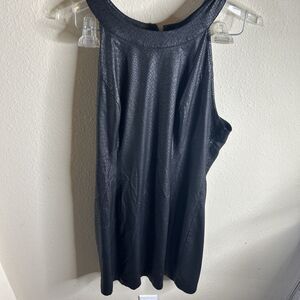 Guess Sport Dress Scale Print Black 10 Sleeveless Mock Neck Athletic